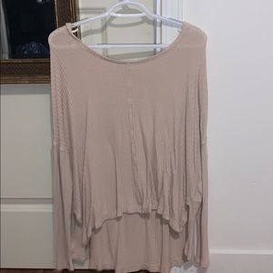 Light pink hi-lo long sleeve
